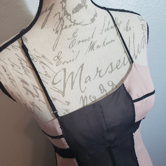 BCBGMaxAzria | Dresses | Bcbgmaxazria Blush Pink Black Dress S6 | Poshmark